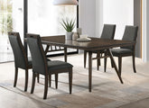 Best Furniture Outlet - Coaster - Wes 5-piece Rectangular Dining Table Set Dark Walnut - 115271-S5